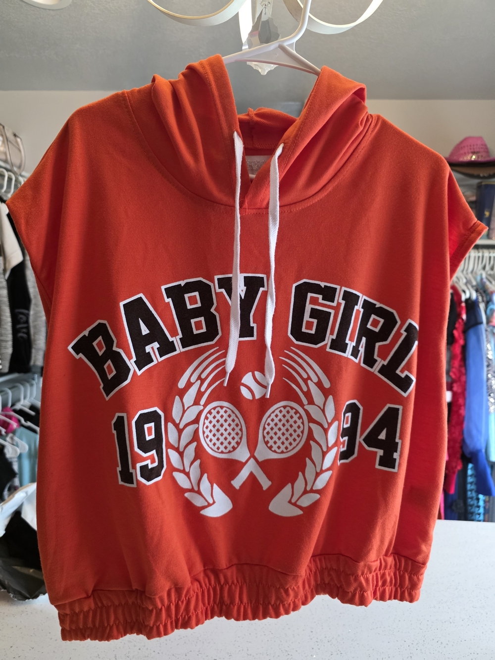 Thrill Orange 'BABY GIRL' Two Piece Set